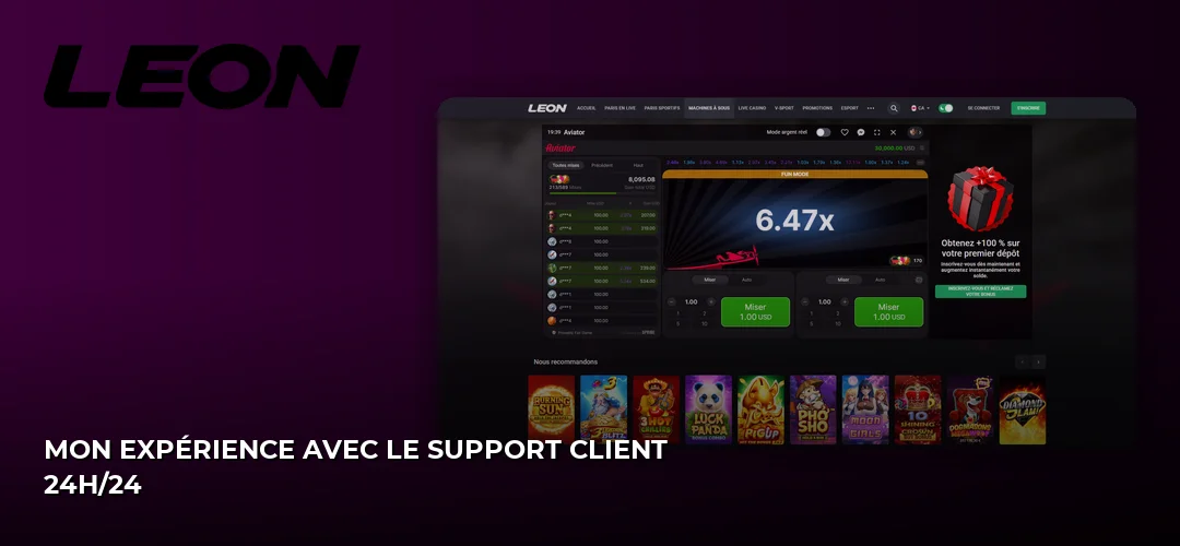 Mon expérience avec le support client 24h/24