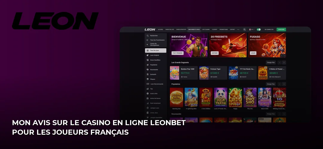 Mon avis sur le casino en ligne Leonbet pour les joueurs français