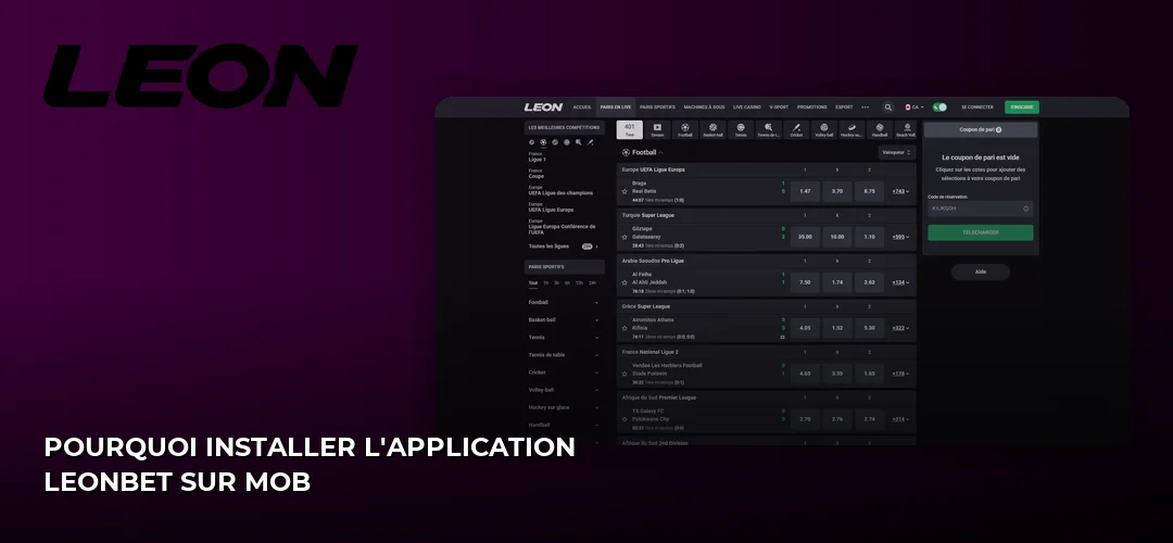 Pourquoi installer l'application Leonbet sur mob