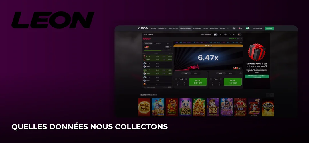 Quelles données nous collectons